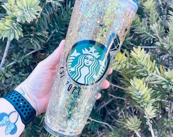 future Mrs glitter snowglobe tumbler, bride snowglobe tumbler, Mrs Starbucks cup, bride to be gift, gifts for bride to be,