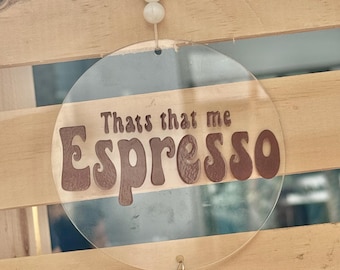 That’s that me espresso car charms, car hanging accessories, car charm, teen girl gift, Sabrina carpenter gift, review mirror decor, girl
