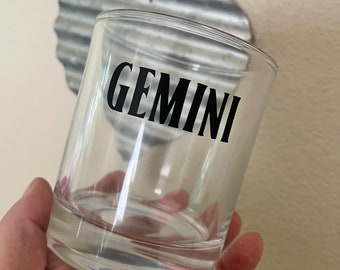 Zodiac glass cup, whisky glass, zodiac gift, gist for him, Christmas, birthday gifts for boyfriend, astrology gifts, astrology glassware