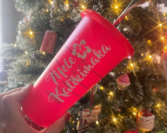 mele kalikimaka, christmas stocking stuffers, hawaiian christmas, starbucks christmas cup, Holiday Starbucks Cup, christmas 2023,