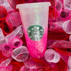 Valentines Starbucks, All you need is love, Starbucks reusable cold cup, personalized cups, glitter cold cups, starbucks glitter cold cup