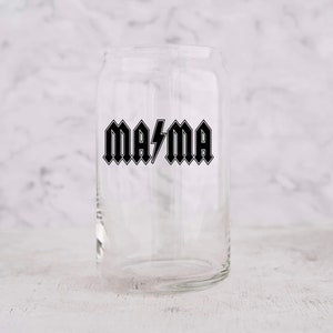 Mama lightening bolt, mama beer can glass, mothers day gift for new mom, mama iced coffee glass, new mom gift, mom gift from husband,