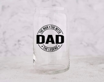 The man the myth the legend, dad beer can glass, fathers day gift from kids, Fathers Day gift ideas, Christmas gift for dad, new dad gift