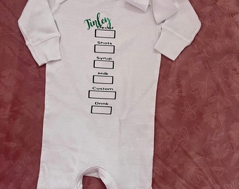Starbucks baby halloween costume, Starbucks, latte baby halloween costume, Starbucks outfit, Starbucks bow, baby’s 1st halloween