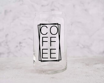 Coffee iced cup, coffee beer can glass, Mothers Day gift for her best friend, iced coffee cup gifts, coffee lover gift,