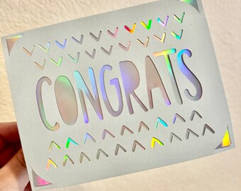 Personalized Cngratrs Card, congratulations, gift message card, add-on, new teacher card, gard card, new job card ,