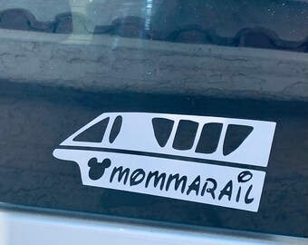 Mommarail Car decal, mommarail , car decal, Disney inspired car sticker, vehicle sticker, mom car sticker, mom decal, Mothers day gift,