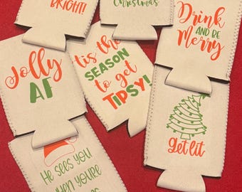 Personalized Koozies- boat days, lake days, party favors, can coolers, Disney, wedding favors, holidays.