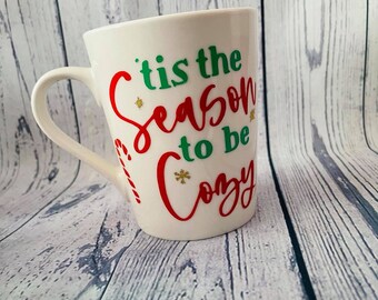 Christmas Coffee mug, Christmas Coffee Cup, cup of cheer, holiday coffee mug, christmas hot chocolate cup, hot cocoa mug, Christmas gift