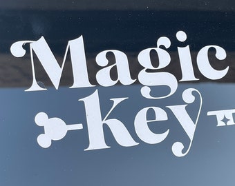 Magic key car sticker, car decal, disneyland car decal, magic key Disneyland, annual pass holder,