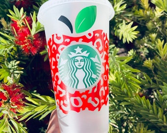 Teacher Starbucks anowglobe cup, glitter Starbucks cup, teacher personalized Starbucks cup, teacher appreciation gift, best teacher ever
