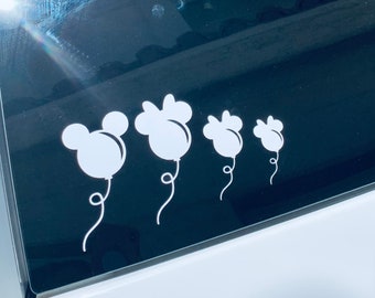 Mickey Balloon Family Car Decal, Mickey family, car decal, car family stickers, Disney family, car decal,