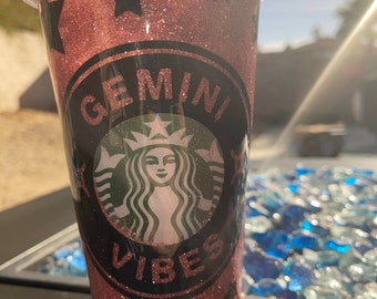 Gemini Vibes Starbucks reusable cup, Starbucks, personalized cups, zodiac, birthday cup, zodiac sign, Gemini