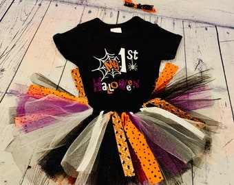 1st Halloween outfit, first Halloween baby girl outfit, newborn Halloween girl outfit, baby's first Halloween, baby girl first Halloween