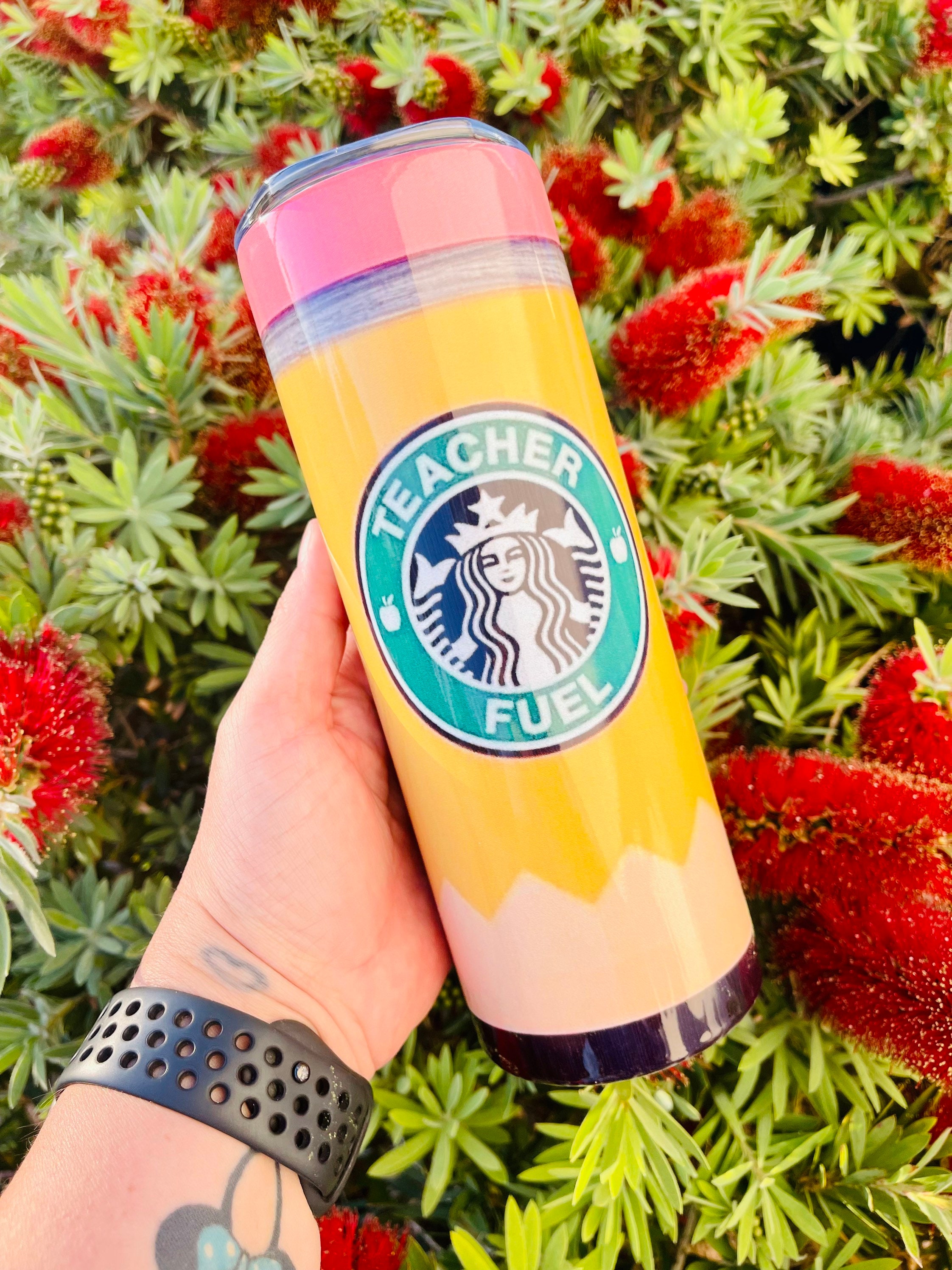 Mom Fuel Starbucks Cold Cup with Hearts – TG Custom Designs