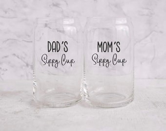 Mommys and Daddys Sippy Cups 15oz Beer Mugs with Handle 
