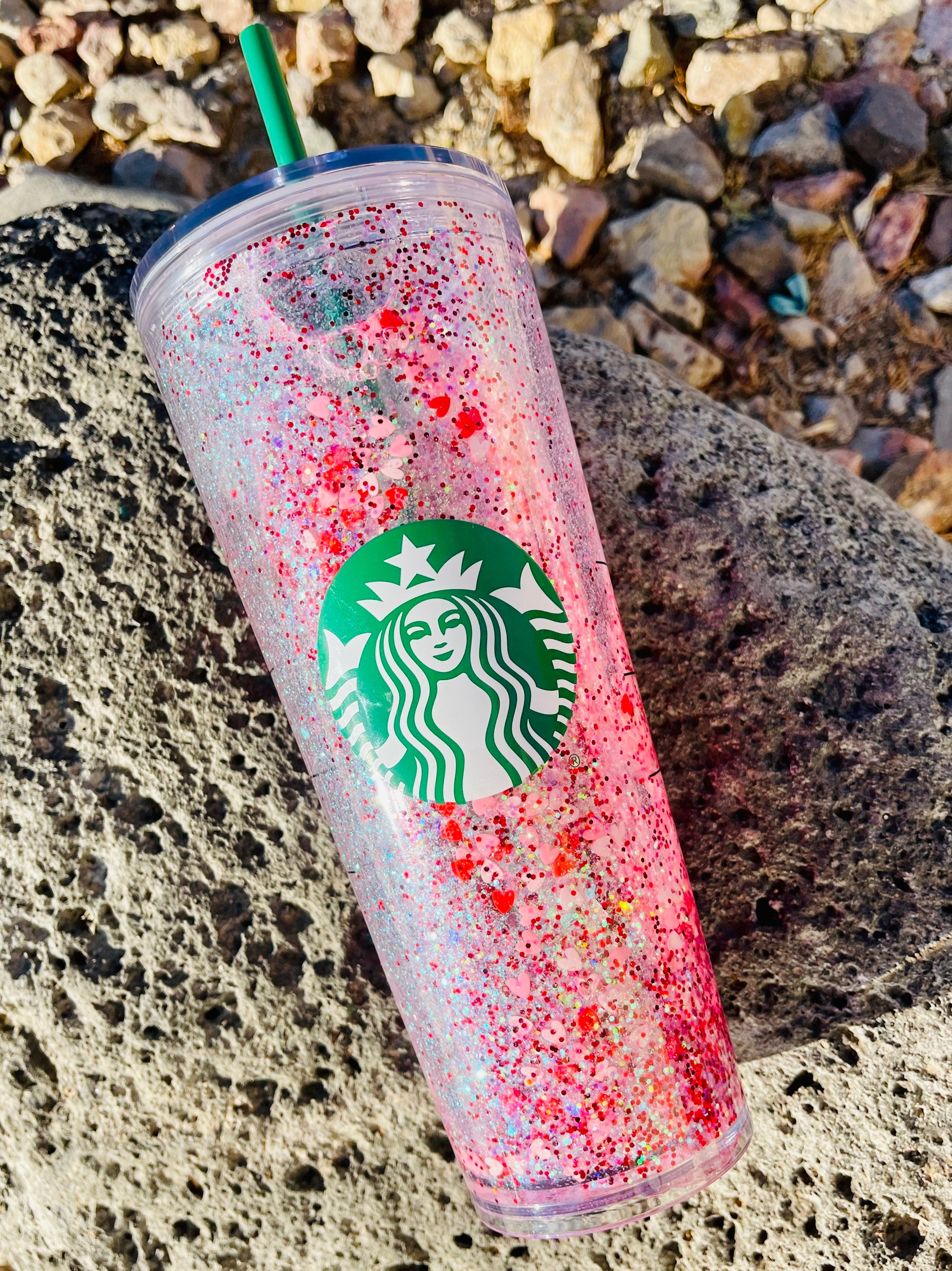 Starbucks Tumbler Valentines Glitter Snowglobe Liquid Filled and perso – My  Life in Colors