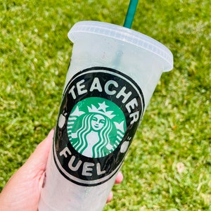 Teacher fuel Starbucks cold cup, personalized  gifts for teachers, personalized Starbucks cup, teacher fuel cup, teacher appreciation gifts