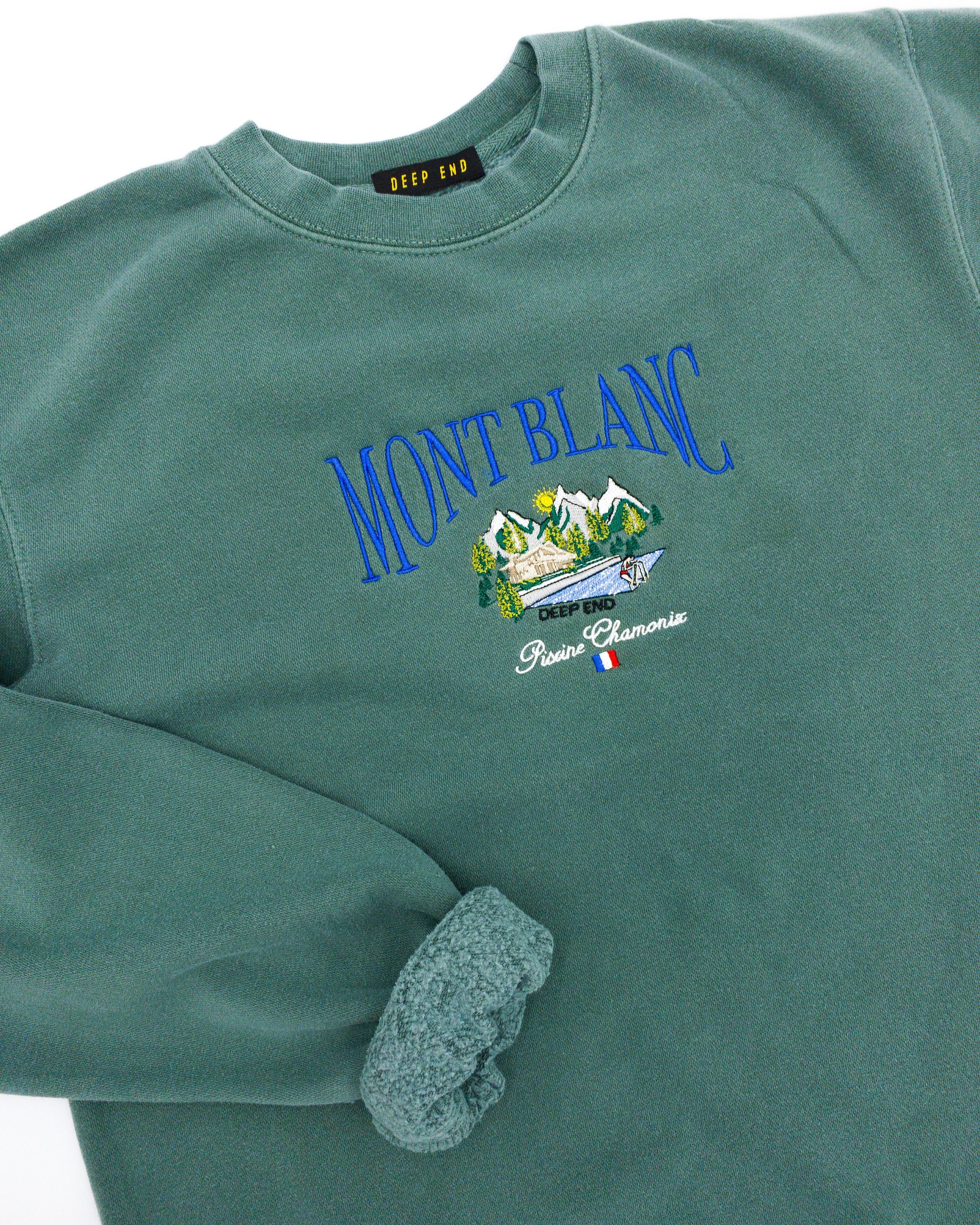 Discover Vintage Mont Blanc Embroidered Sweatshirt Crew Neck Embroidered Crewneck Aesthetic Sweater
