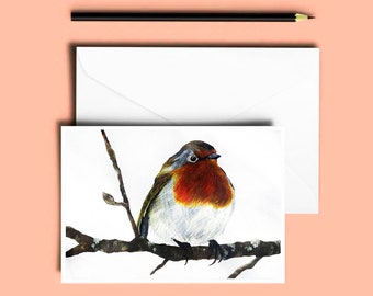 Robin Greeting Card, Animal Birthday Card, All Occasion Card, Animal Art, Christmas Card, Seasonal Greeting Card