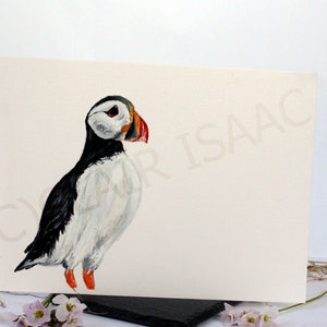 Puffin Painting, Puffin Print, Acrylic Painting, Original Painting, Wall Art, Puffin Art, Bird Print