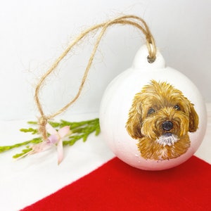 Custom Pet Bauble, Ceramic Ornament, Christmas Tree Decoration, Dog Memorial, Xmas Decor, Holiday Gifts, Personalised Tree Hanging, Cat Gift image 9