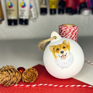 Custom Pet Bauble, Ceramic Ornament, Christmas Tree Decoration, Dog Memorial, Xmas Decor, Holiday Gifts, Personalised Tree Hanging, Cat Gift image 10