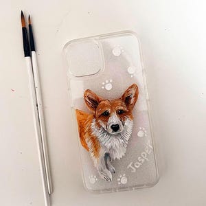 Pet Portrait Phone Case, iPhone Case, Custom Phone Case, Dog Portrait