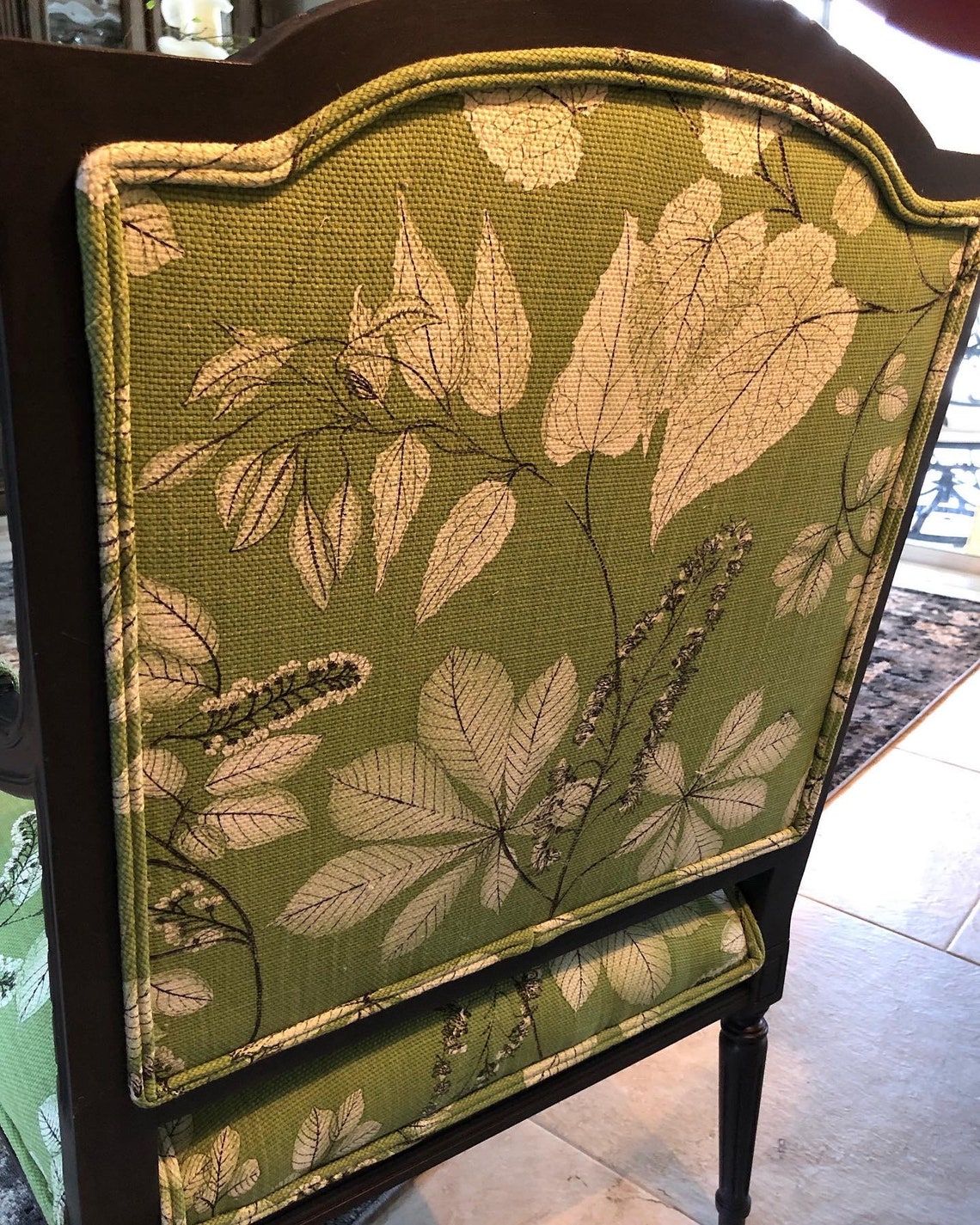 Custom Green Linen Chair - Etsy
