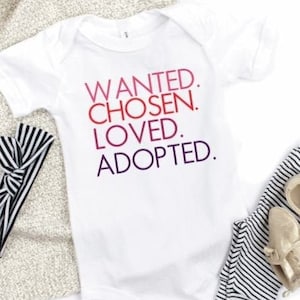 Newborn Baby Adoption Bodysuit Shirt  // Baby Adoption Announcement // Adoption Coming Home Outfit //