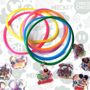 Rejs z motywem Pixie Charm – 6 bransoletek żelowych – zabawki, nagrody urodzinowe, łupy z piniaty, artykuły dla dziewczynek – wakacje z Myszką Miki