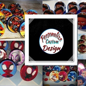 Custom - 12 Cupcake  Rings - Cake Toppers Party Favors Supplies Images Classroom,  Design Personalize