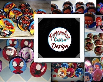 Custom - 12 Cupcake  Rings - Cake Toppers Party Favors Supplies Images Classroom,  Design Personalize