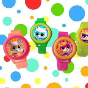 Gatito - 6 relojes de juguete - Bolsas de sorpresas para regalos de fiesta, gatitos