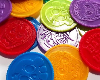 Dinero de juego de Halloween - 20 monedas - regalos de fiesta para niños, juguetes, premios, regalos, rellenos para piñatas, dulces, monstruos, dinero