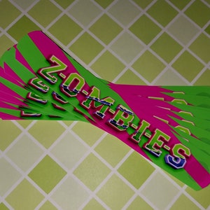 Zombies- 6 Wristbands -  Party Favors Toys Grab Bag Prizes Pinata  Loot  Birthday Boys Bracelets Cuffs