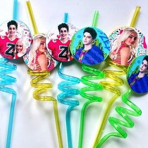Zombies - 3 or 12  Plastic Crazy Straws -  Party Favors Toys Gifts Watch Pinata Loot Grab Bag