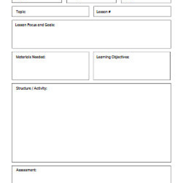 Customizable Lesson Plan Template for Teachers - Etsy