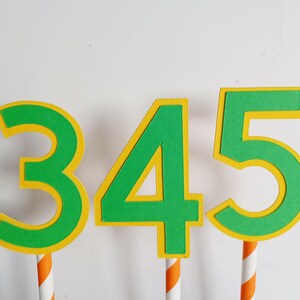Handmade Personalised Bunting Cake Topper - Sesame Street Design. Elmo, Cookie Monster, Big Bird, Ernie, Bert Birthday Cake Decoration Additional Number