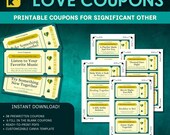 Blissful Blue Romantic Love Coupons Printable | Couples Gift | DIY Coupon Book | Date Night Cards | Instant Digital Download