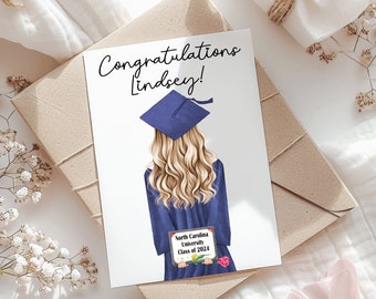 Graduation 2026 Senior Night Female Custom Card | Personalized Graduation Card | Congrats | Congratulations Grad | Class of 2025 2027