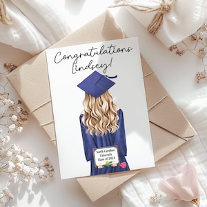 Graduation 2027 Senior Night Female Custom Card | Personalized Graduation Card | Congrats | Senior Night Card | Class of 2026 2028