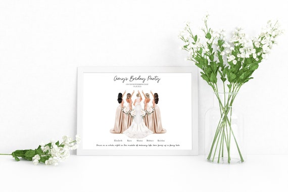 Wedding from Your Bridesmaids Bride to Be DIGITAL Photo Personalized  Bridesmaid Maid of Honor Congrats Congratulations Bridal Shower