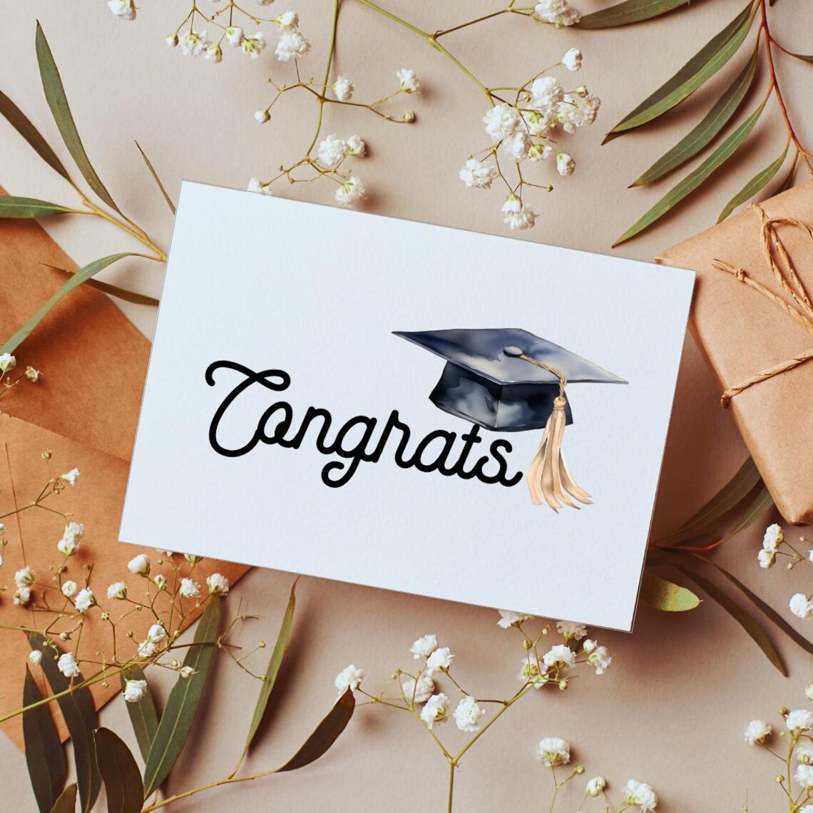 Printable Graduation Card | High School College Graduation Card | Cap ...