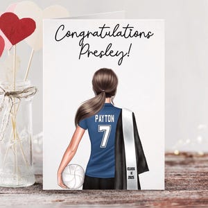 Graduation 2025 Senior Night Volleyball Custom Card | Personalized Graduation Card | Congrats | Congratulations Grad | Class of 2026 Card
