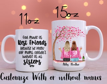 Personalized BFF Sister Best Friend Mug | Coffee Cup | Bestie Valentine | BFF Birthday Gift | BFF Mug | Best Friend Mug | Best Friend Gift