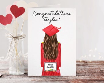 Graduation 2024 Custom Card | Personalized Graduation Card | Greeting Card | Congrats | Congratulations Grad | Class of 2024 Card