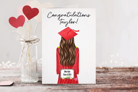 Graduation 2026 Senior Night Custom Card | Personalized Graduation Card | Congrats | Congratulations Grad | Class of 2027 Card