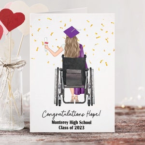 Graduation 2025 Custom Portrait Card | Personalized Graduation Card| Congrats | Congratulations | Class of 2026 Card | Wheelchair | Handicap