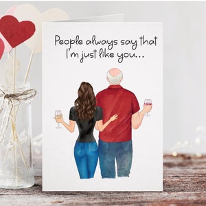 Father's Day Birthday Personalized Greeting Card | Birthday Card for Dad | Father's Day Card - for Dad gift Wedding